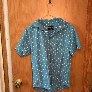 Rue 21 Blue Short Sleeve Button Up Size S